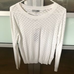 KUT from the Kloth White Eyelet Sweater